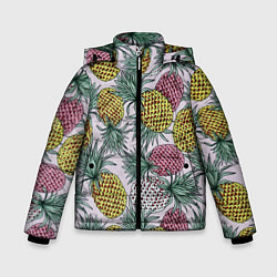 Куртка зимняя для мальчика Ананасовый урожай, цвет: 3D-светло-серый