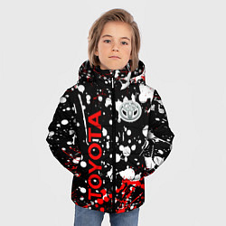 Куртка зимняя для мальчика Toyota тойота брызги красок, цвет: 3D-черный — фото 2