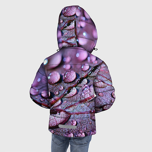 Зимняя куртка для мальчика Капели на листочке / 3D-Светло-серый – фото 4