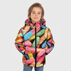 Куртка зимняя для мальчика Мармеладные червячки, цвет: 3D-светло-серый — фото 2