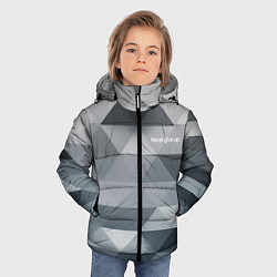 Куртка зимняя для мальчика Never give up - Никогда не сдавайся, цвет: 3D-светло-серый — фото 2