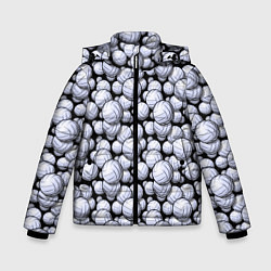 Куртка зимняя для мальчика Волейбольные Мячи Volleyballs, цвет: 3D-светло-серый