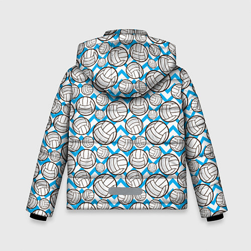 Зимняя куртка для мальчика Мячи Волейбольные / 3D-Светло-серый – фото 2