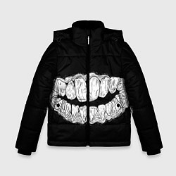 Куртка зимняя для мальчика Зубы Каонаси, цвет: 3D-светло-серый