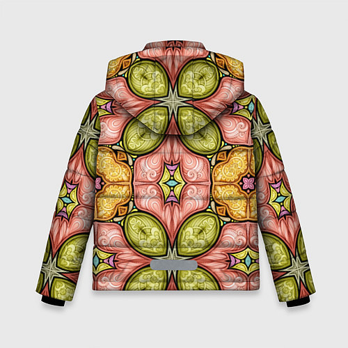 Зимняя куртка для мальчика Калейдоскоп узоры / 3D-Красный – фото 2