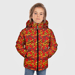 Куртка зимняя для мальчика Гвоздики и Георгиевские Ленты, цвет: 3D-светло-серый — фото 2