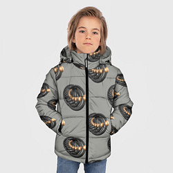 Куртка зимняя для мальчика АБСТРАКТ СПИРАЛЬНЫЙ, цвет: 3D-светло-серый — фото 2