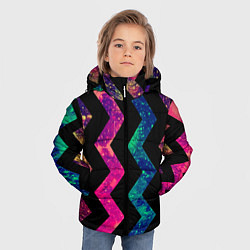 Куртка зимняя для мальчика Геометрический паттерн Neon, цвет: 3D-красный — фото 2