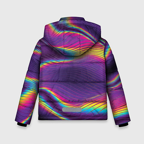 Зимняя куртка для мальчика Neon fashion pattern Wave / 3D-Красный – фото 2