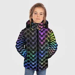 Куртка зимняя для мальчика Color vanguard pattern 2025 Neon, цвет: 3D-черный — фото 2