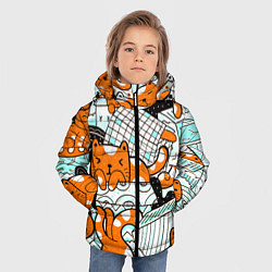 Куртка зимняя для мальчика УДИВИТЕЛЬНЫЕ КОШКИ, цвет: 3D-светло-серый — фото 2