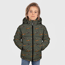 Куртка зимняя для мальчика Вертолет с Георгиевской лентой и звездой паттерн, цвет: 3D-черный — фото 2