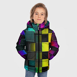 Куртка зимняя для мальчика Colored Geometric 3D pattern, цвет: 3D-светло-серый — фото 2