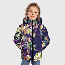 Куртка зимняя для мальчика Цветы Красочный Букет, цвет: 3D-черный — фото 2