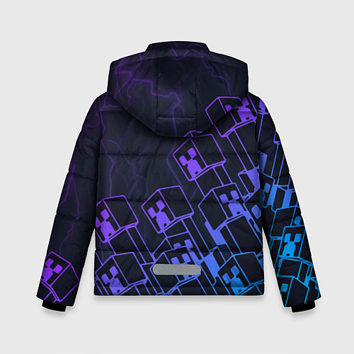 Зимняя куртка для мальчика Minecraft CREEPER NEON / 3D-Светло-серый – фото 2