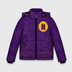 Куртка зимняя для мальчика БТС Графика, цвет: 3D-черный