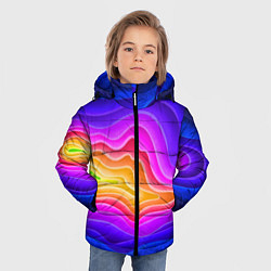 Куртка зимняя для мальчика Растекание красок, цвет: 3D-красный — фото 2