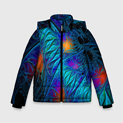 Куртка зимняя для мальчика Neon pattern Неоновый паттерн, цвет: 3D-красный