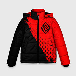 Куртка зимняя для мальчика ГЕНШИН ИМПАКТ - ГЕО - Краски, цвет: 3D-черный