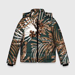 Зимняя куртка для мальчика Цветы Приглушённые Тропики