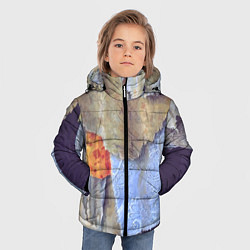 Куртка зимняя для мальчика Разноцветные лоскуты ткани тряпка Rags hanging on, цвет: 3D-черный — фото 2