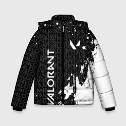 Куртка зимняя для мальчика Valorant - Паттерн надписи, цвет: 3D-светло-серый