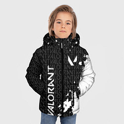 Куртка зимняя для мальчика Valorant - Паттерн надписи, цвет: 3D-светло-серый — фото 2
