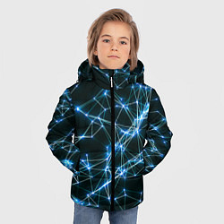 Куртка зимняя для мальчика Нейронная сеть - фон, цвет: 3D-черный — фото 2