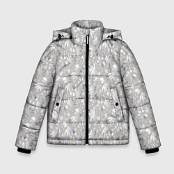 Куртка зимняя для мальчика Белые объемные узоры, цвет: 3D-красный