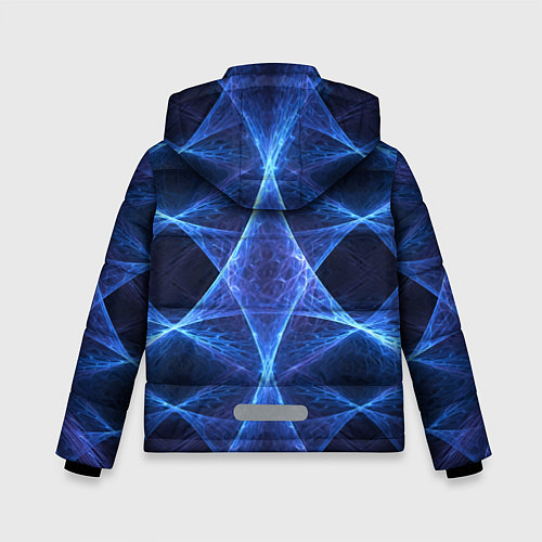 Зимняя куртка для мальчика Объёмный геометрический паттерн Volumetric geometr / 3D-Красный – фото 2