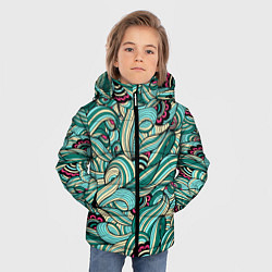 Куртка зимняя для мальчика ПЕРЕПЛЕТЕНИЕ ЛИСТВЫ, цвет: 3D-светло-серый — фото 2