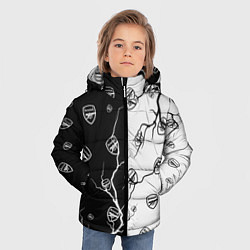 Куртка зимняя для мальчика АРСЕНАЛ - Молнии Паттерн, цвет: 3D-черный — фото 2