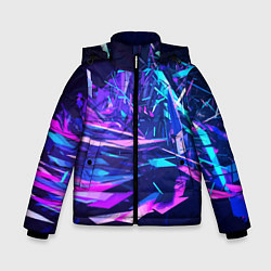 Зимняя куртка для мальчика Абстрактная неоновая композиция Abstract neon comp