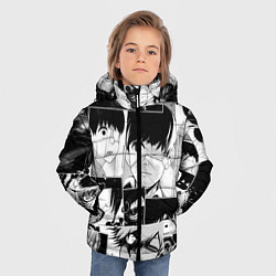 Куртка зимняя для мальчика Токийский гуль паттерн, цвет: 3D-красный — фото 2