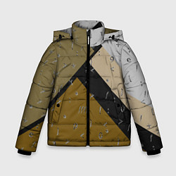 Куртка зимняя для мальчика Знаки DR, цвет: 3D-светло-серый