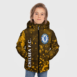 Куртка зимняя для мальчика ЧЕЛСИ Абстракция, цвет: 3D-черный — фото 2