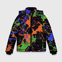 Куртка зимняя для мальчика Абстрактный пятнистый узор, цвет: 3D-светло-серый