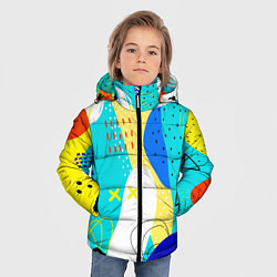 Куртка зимняя для мальчика ABSTRACT COLORED GEOMETRIC SHAPES, цвет: 3D-красный — фото 2