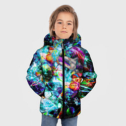 Куртка зимняя для мальчика Красочный космос, цвет: 3D-светло-серый — фото 2