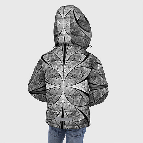 Зимняя куртка для мальчика Надёжная листовая броня Reliable sheet armor / 3D-Светло-серый – фото 4