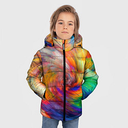 Куртка зимняя для мальчика MULTICOLORED SWIRLS, цвет: 3D-светло-серый — фото 2