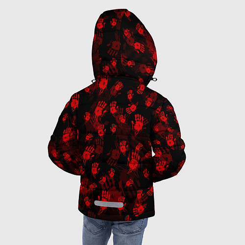 Зимняя куртка для мальчика Кровавые отпечатки DEATH STRANDING / 3D-Светло-серый – фото 4