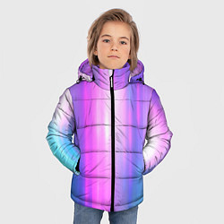 Куртка зимняя для мальчика Northern lights, Северное сияние, неоновое свечени, цвет: 3D-светло-серый — фото 2