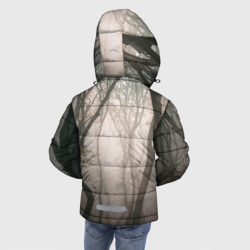 Зимняя куртка для мальчика Лес Туман / 3D-Светло-серый – фото 4