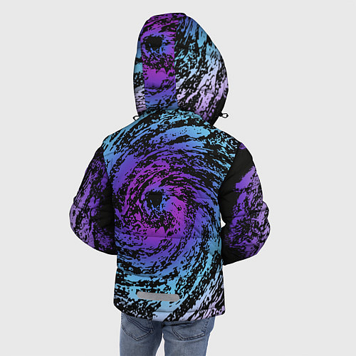 Зимняя куртка для мальчика Галактика Неон / 3D-Светло-серый – фото 4
