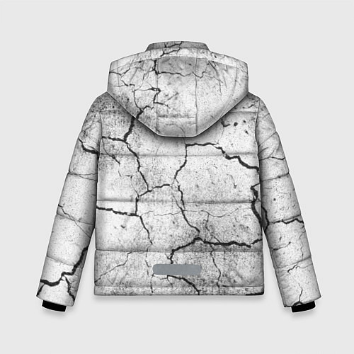 Зимняя куртка для мальчика ТРЕЩИНЫ ЧЕРНО БЕЛЫЙ / 3D-Светло-серый – фото 2