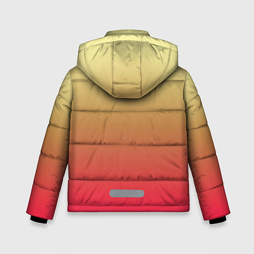 Зимняя куртка для мальчика Красно-желтый градиент / 3D-Красный – фото 2