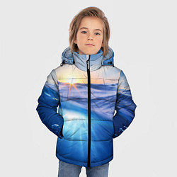 Куртка зимняя для мальчика Грань между небом и водой, цвет: 3D-светло-серый — фото 2