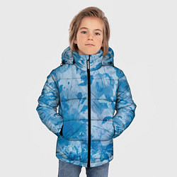 Куртка зимняя для мальчика Цветочный летний паттерн, цвет: 3D-светло-серый — фото 2