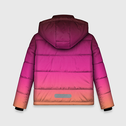 Зимняя куртка для мальчика Оранжево-пурпурный градиент / 3D-Красный – фото 2